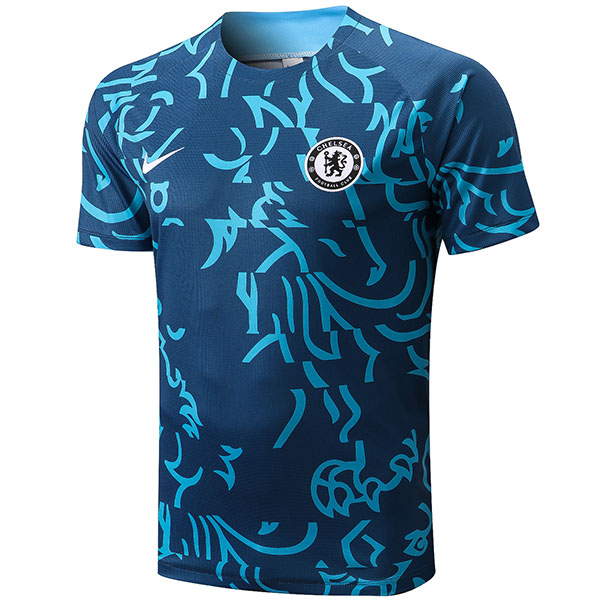 Chelsea training jersey soccer uniform men's shirt football short sleeve sport blue top t-shirt 2022-2023
